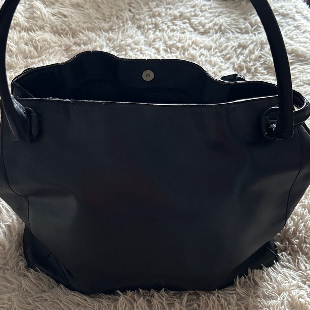 Gucci Black Leather Tote Bag